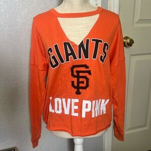 Victoria secret pink Giants sweater
